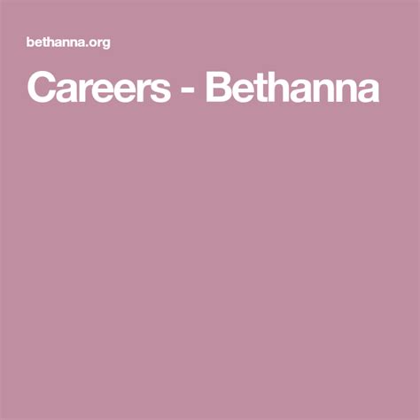 betanna|bethanna careers.